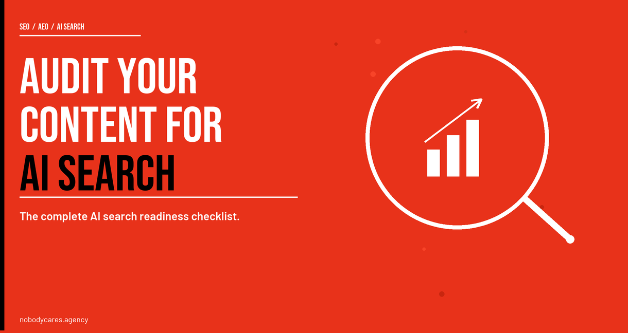 AI search content audit checklist - how to check if your content can be cited by ChatGPT, Perplexity, and Google AI Overviews