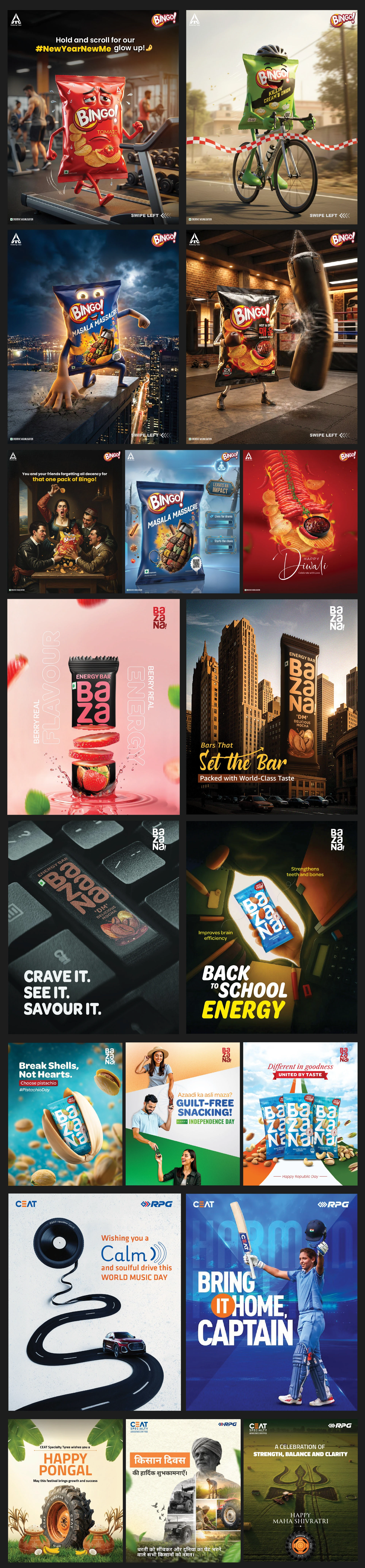 Social media design work preview